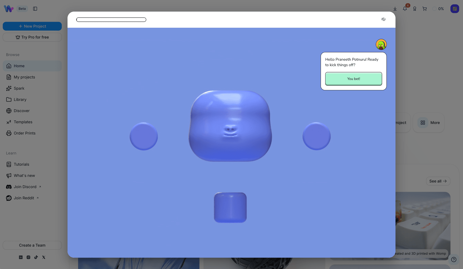 Avatar mini-game step 1
