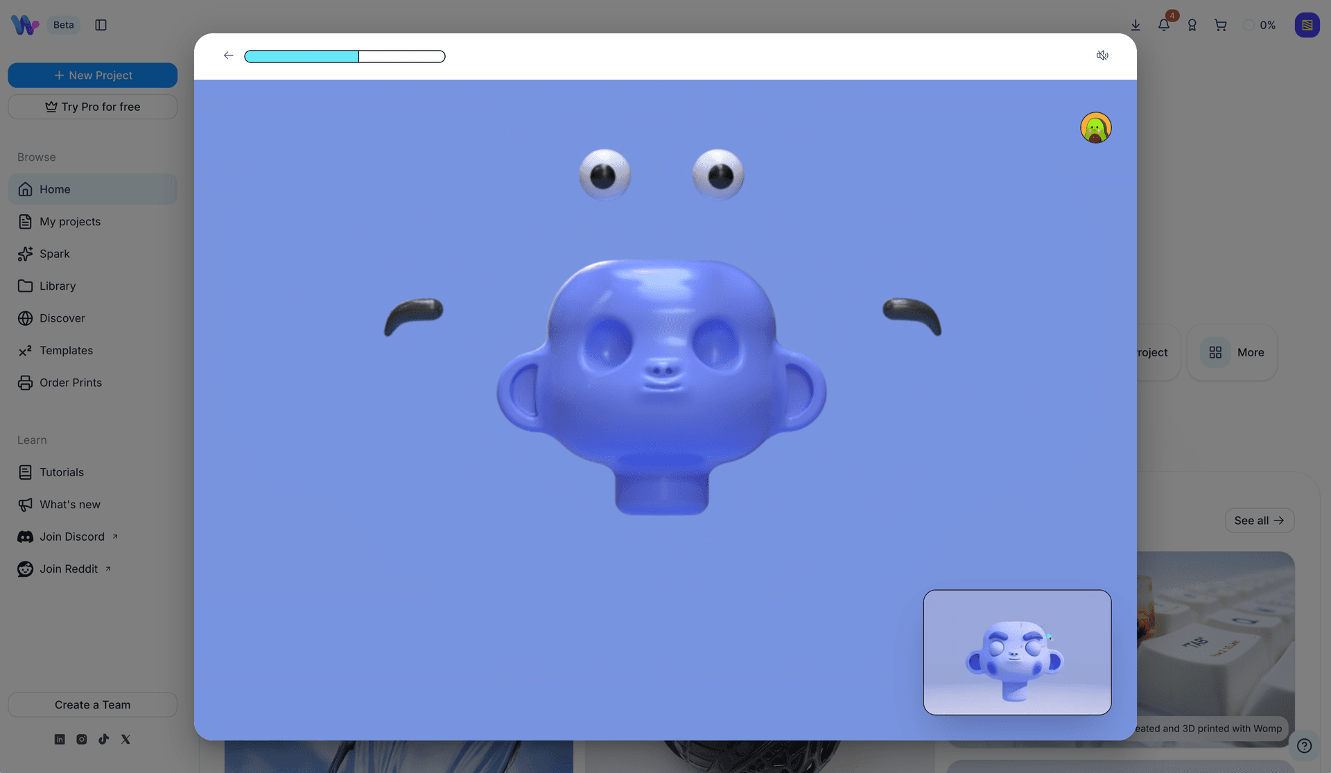 Avatar mini-game step 3